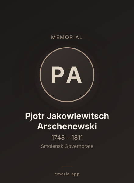 Memorial portrait of Pjotr Jakowlewitsch Arschenewski