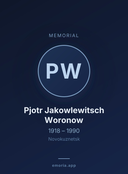 Memorial portrait of Pjotr Jakowlewitsch Woronow