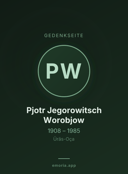 Gedenkportrait von Pjotr Jegorowitsch Worobjow