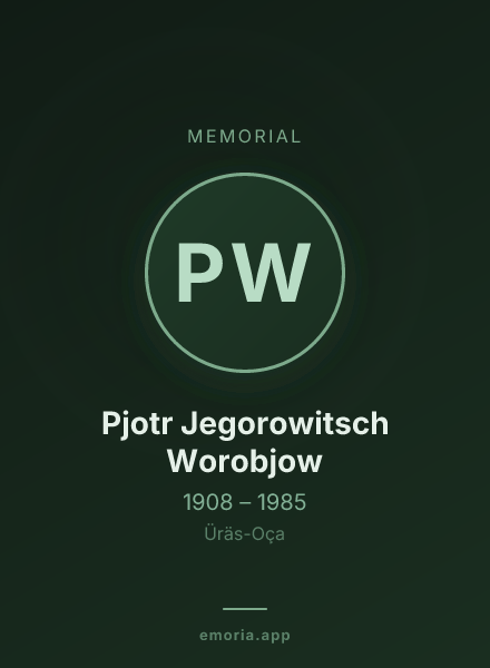 Memorial portrait of Pjotr Jegorowitsch Worobjow