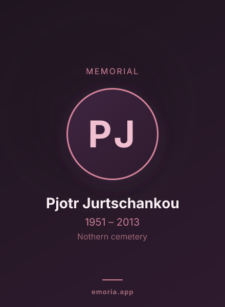 Memorial portrait of Pjotr Jurtschankou