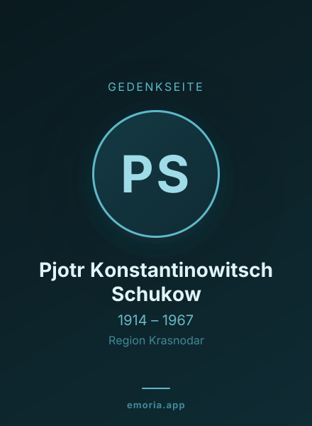 Gedenkportrait von Pjotr Konstantinowitsch Schukow