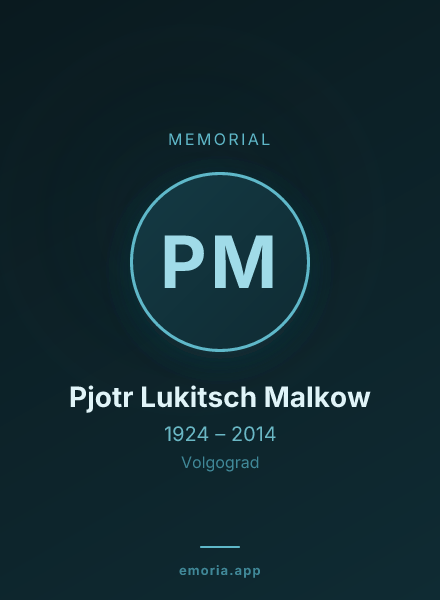 Memorial portrait of Pjotr Lukitsch Malkow