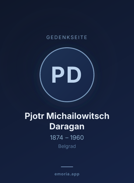 Gedenkportrait von Pjotr Michailowitsch Daragan