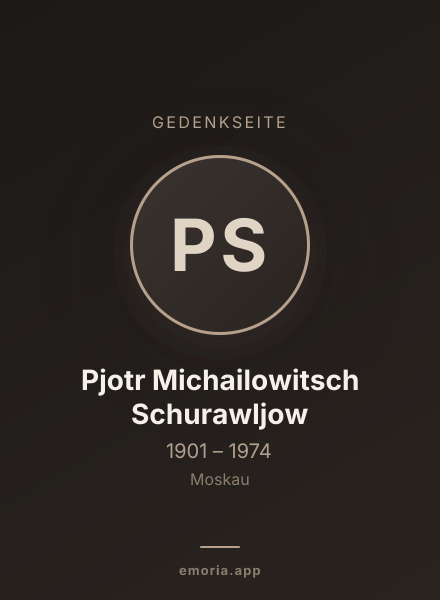 Gedenkportrait von Pjotr Michailowitsch Schurawljow