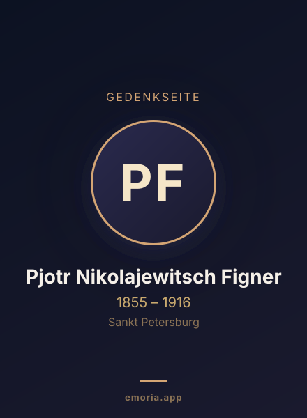 Gedenkportrait von Pjotr Nikolajewitsch Figner
