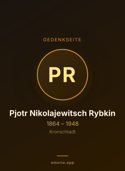 Gedenkportrait von Pjotr Nikolajewitsch Rybkin