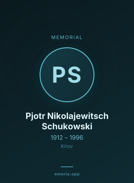 Memorial portrait of Pjotr Nikolajewitsch Schukowski