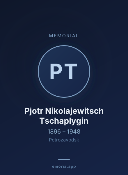 Memorial portrait of Pjotr Nikolajewitsch Tschaplygin