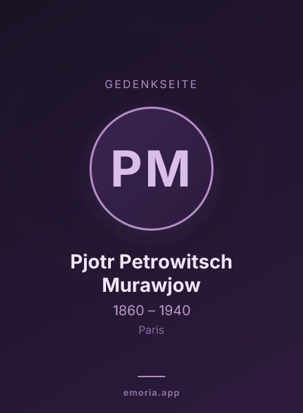 Gedenkportrait von Pjotr Petrowitsch Murawjow