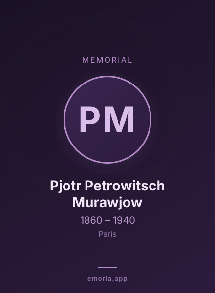 Memorial portrait of Pjotr Petrowitsch Murawjow