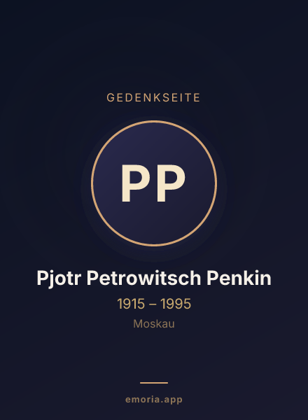 Gedenkportrait von Pjotr Petrowitsch Penkin
