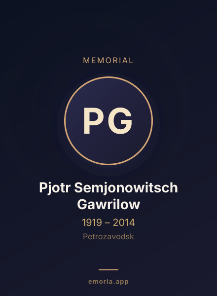 Memorial portrait of Pjotr Semjonowitsch Gawrilow