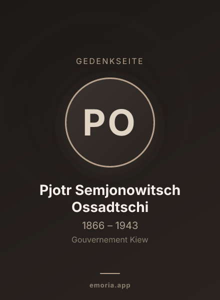 Gedenkportrait von Pjotr Semjonowitsch Ossadtschi