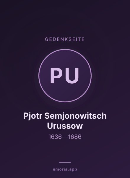 Gedenkportrait von Pjotr Semjonowitsch Urussow