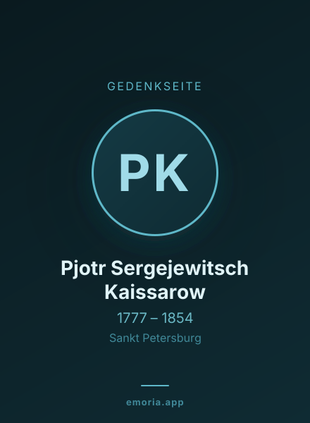 Gedenkportrait von Pjotr Sergejewitsch Kaissarow