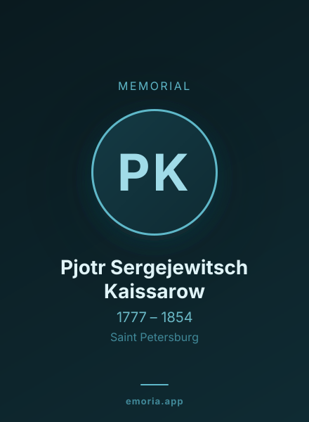 Memorial portrait of Pjotr Sergejewitsch Kaissarow