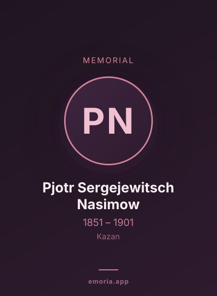 Memorial portrait of Pjotr Sergejewitsch Nasimow
