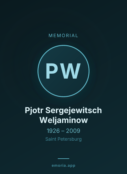 Memorial portrait of Pjotr Sergejewitsch Weljaminow