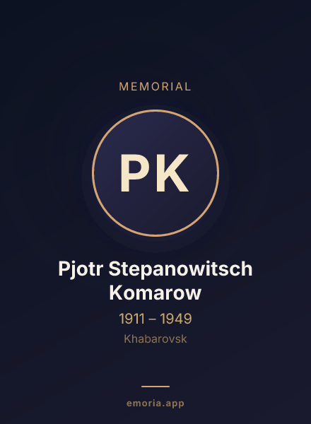 Memorial portrait of Pjotr Stepanowitsch Komarow