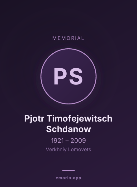 Memorial portrait of Pjotr Timofejewitsch Schdanow