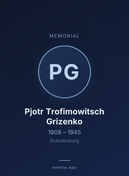 Memorial portrait of Pjotr Trofimowitsch Grizenko