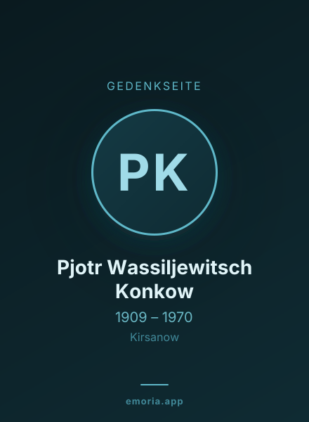Gedenkportrait von Pjotr Wassiljewitsch Konkow