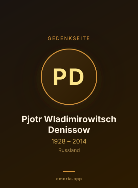Gedenkportrait von Pjotr Wladimirowitsch Denissow