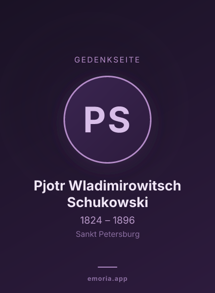 Gedenkportrait von Pjotr Wladimirowitsch Schukowski