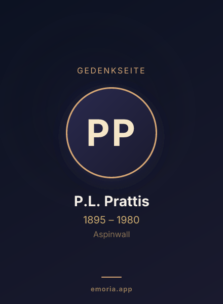 Gedenkportrait von P.L. Prattis