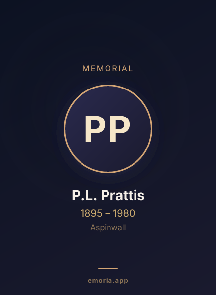 Memorial portrait of P.L. Prattis