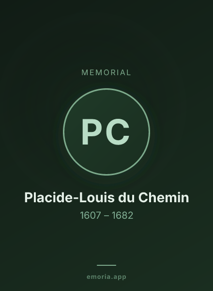 Memorial portrait of Placide-Louis du Chemin