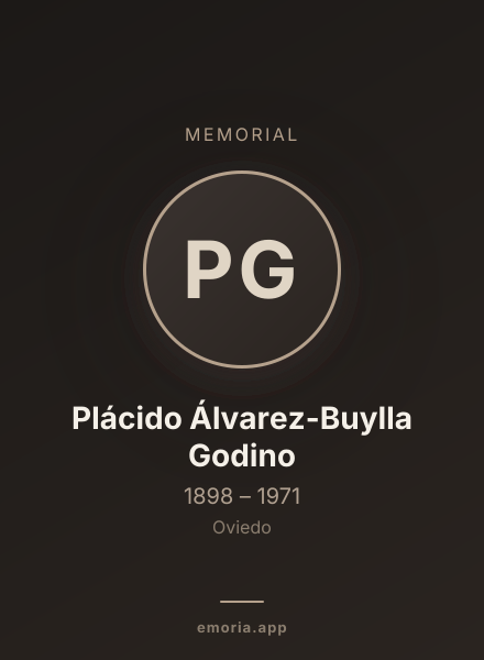 Memorial portrait of Plácido Álvarez-Buylla Godino