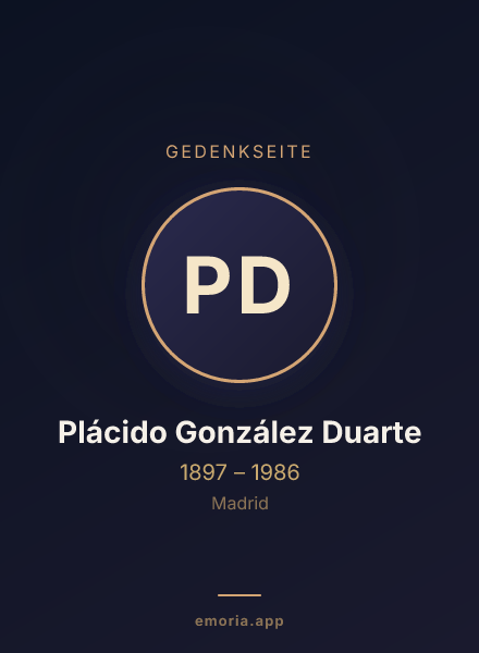 Gedenkportrait von Plácido González Duarte