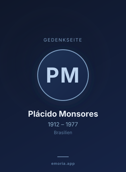 Gedenkportrait von Plácido Monsores