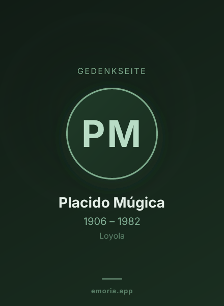 Gedenkportrait von Placido Múgica