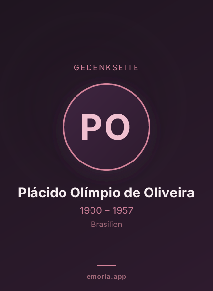 Gedenkportrait von Plácido Olímpio de Oliveira