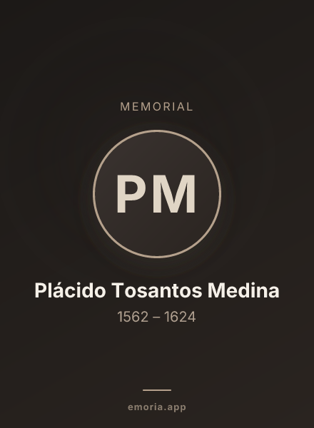 Memorial portrait of Plácido Tosantos Medina