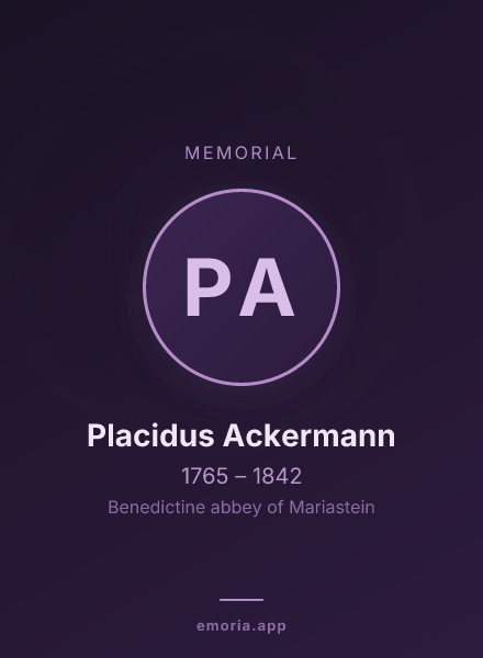 Memorial portrait of Placidus Ackermann