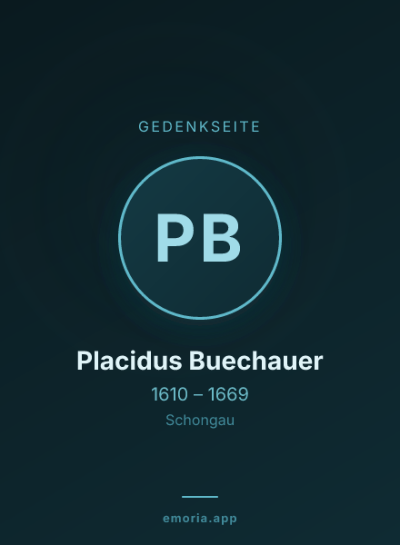 Gedenkportrait von Placidus Buechauer
