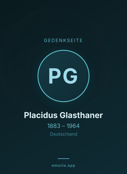 Gedenkportrait von Placidus Glasthaner