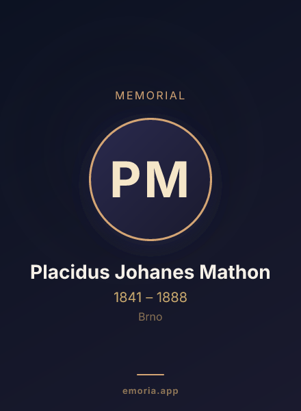 Memorial portrait of Placidus Johanes Mathon