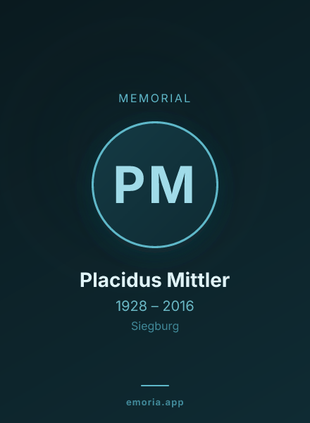 Memorial portrait of Placidus Mittler
