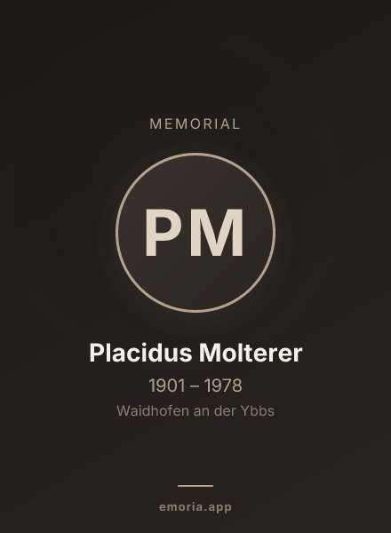 Memorial portrait of Placidus Molterer