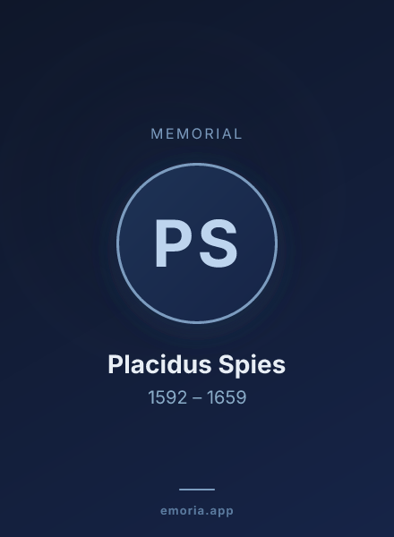 Memorial portrait of Placidus Spies