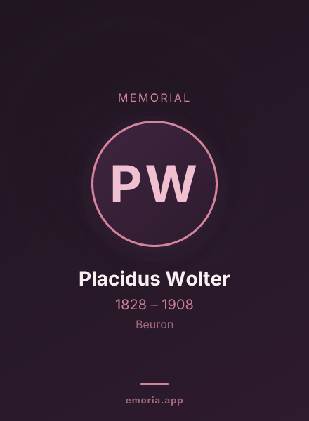 Memorial portrait of Placidus Wolter