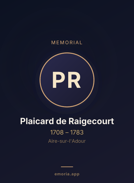 Memorial portrait of Plaicard de Raigecourt