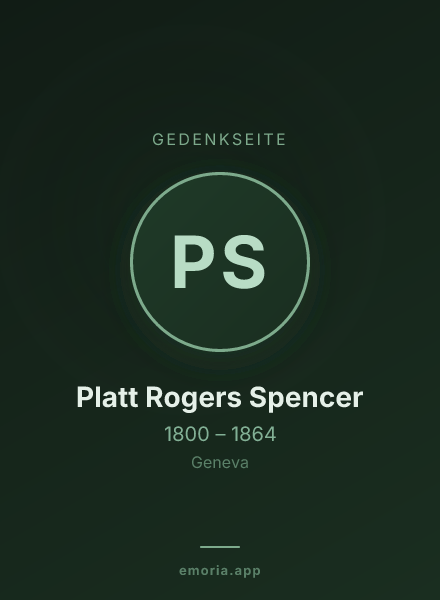 Gedenkportrait von Platt Rogers Spencer