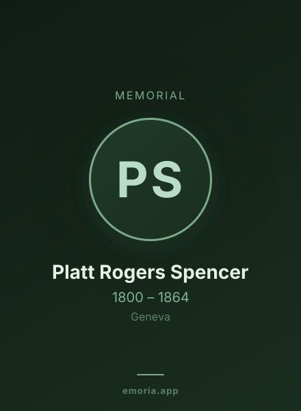 Memorial portrait of Platt Rogers Spencer