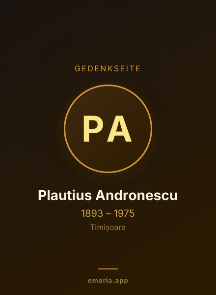 Gedenkportrait von Plautius Andronescu